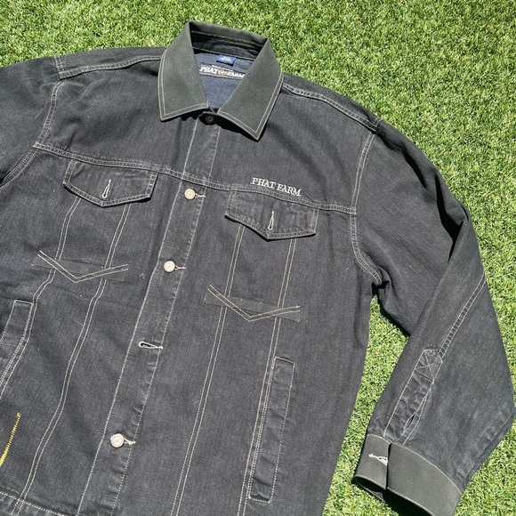 VTG 00’s / Y2K Phat Farm Denim Mens Jacket - Picture 3 of 6